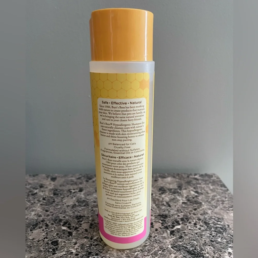 Burt's Bees for Pets Cat Hypoallergenic Cat Shampoo w/ Shea Butter & Honey 10oz